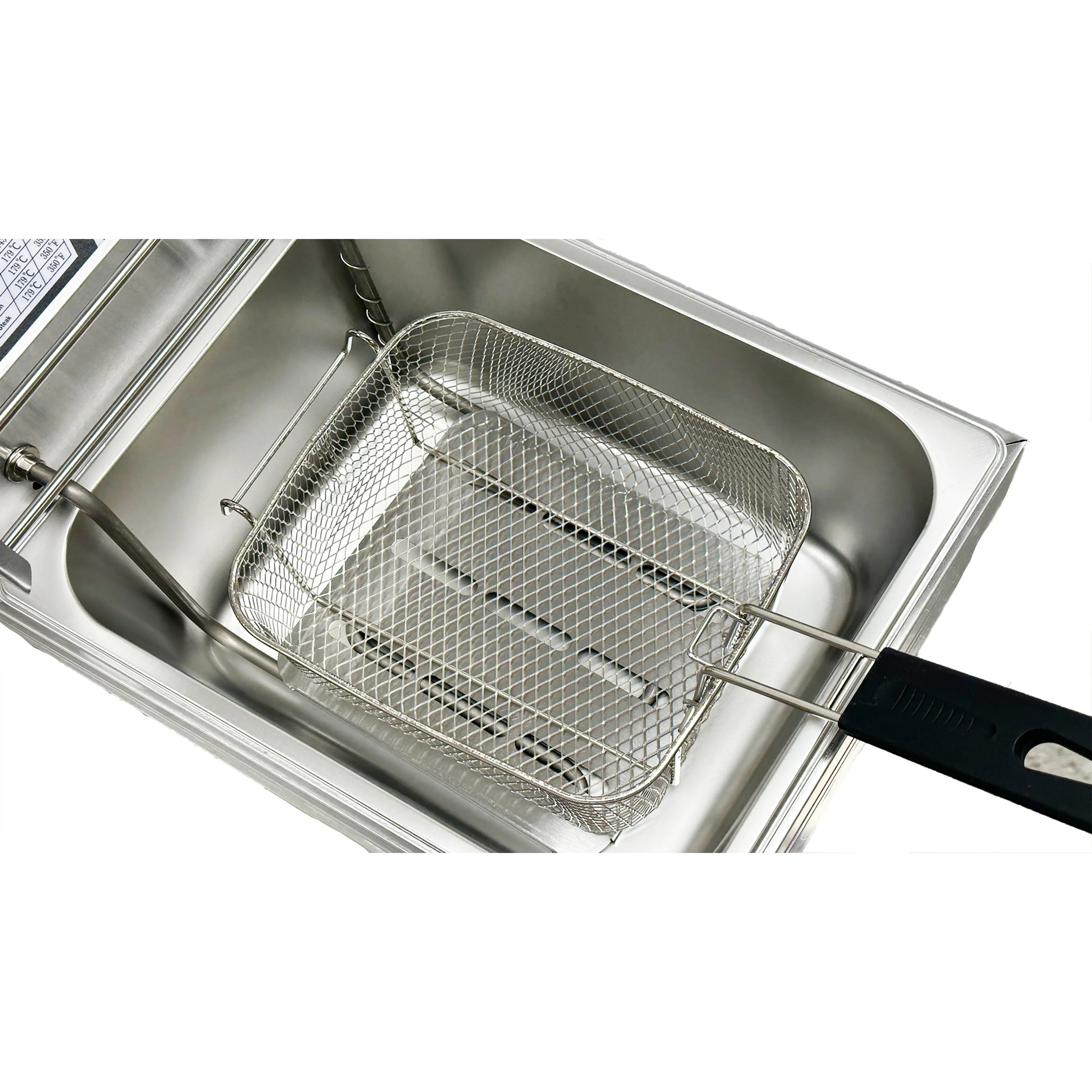 1600W Electric Deep Fryer, Stainless Steel Countertop Fryer Large Capacity, Thickening Multi-functional Fryer Commercial Single-chamber 2.5 Gallon