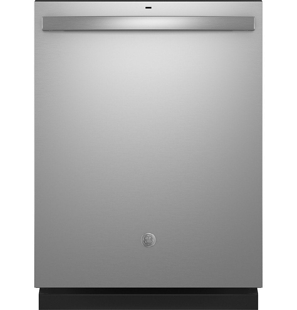 GE - Top Control Built In Dishwasher with Sanitize Cycle and Dry Boost, 50 dBA - Stainless steel