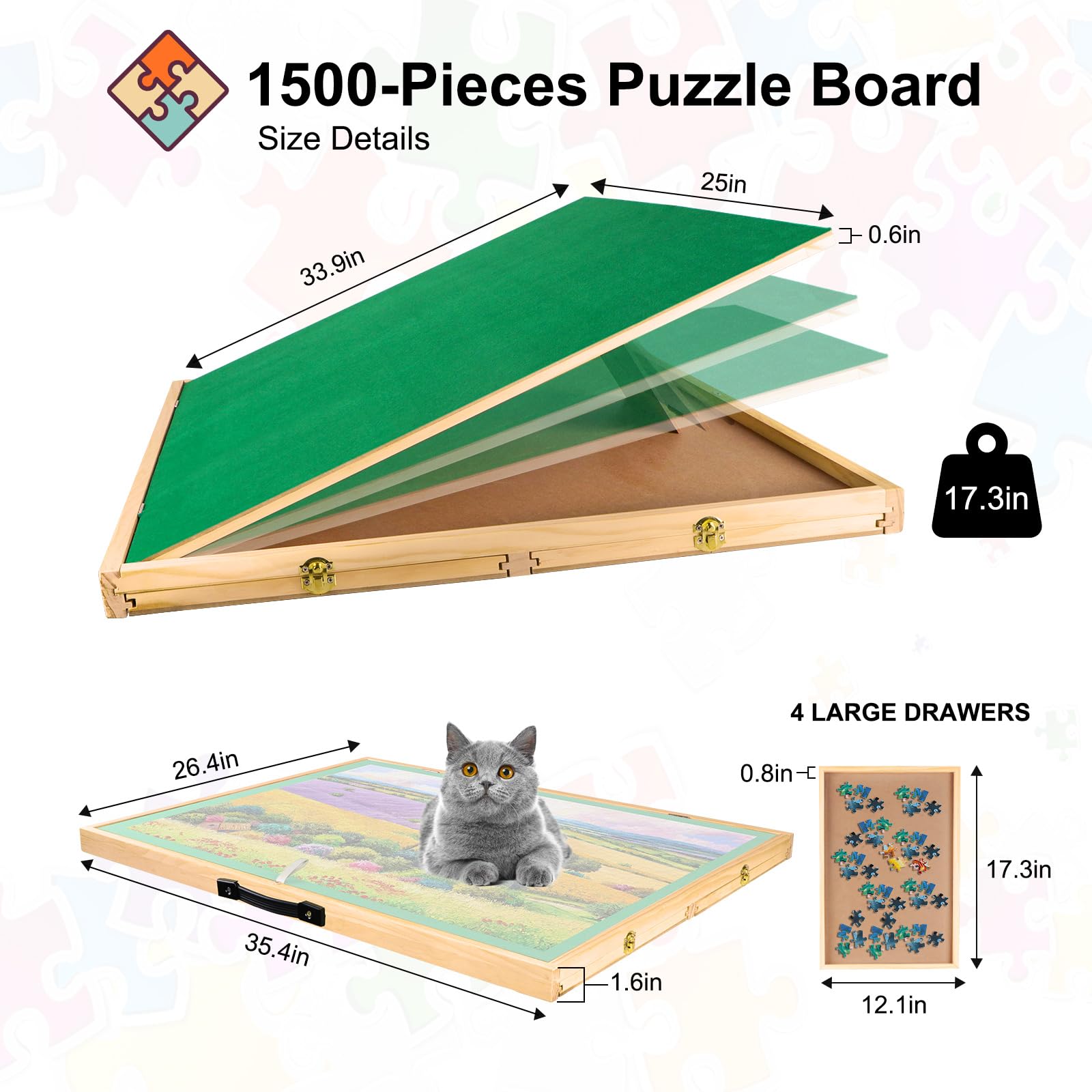 Adjustable Jigsaw Puzzle 1500pcs Drawers