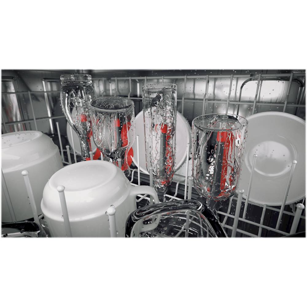 GE Profile - Hidden Control Built-In Dishwasher with Stainless Steel Tub, Fingerprint Resistance, 42 dBA - Stainless steel