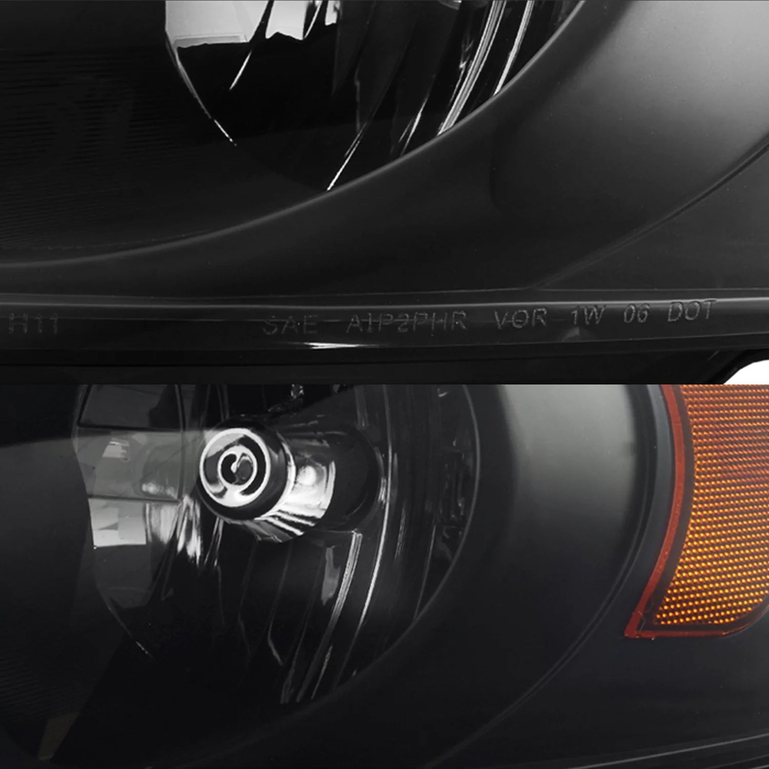 AKKON - Black Smoked Headlights + Dark Red Smoke Tail Lamp Fits 2006-2013 Chevy Impala 2014-2016 Impala Limited Pair LH+RH