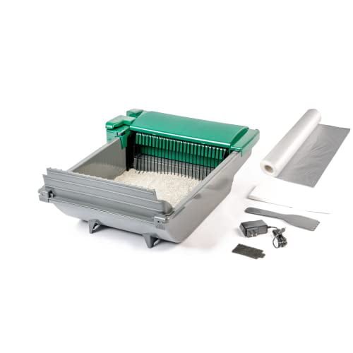 Pet Zone Smart Scoop Automatic Litter Box Value Pack, Self Cleaning Litter Box, Kitty Litter Box No Expensive Refills [ Auto Hands-Free Large Litter Box, Easy to Clean, Works w/ Clumping Cat Litter ]