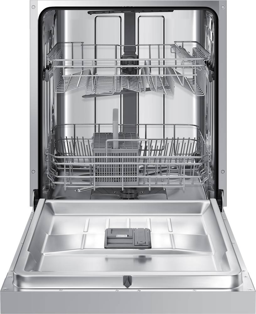 Samsung - Front Control Built-In Dishwasher with Stainless Steel Tub, Integrated Digital Touch Controls, 52dBA - Stainless steel