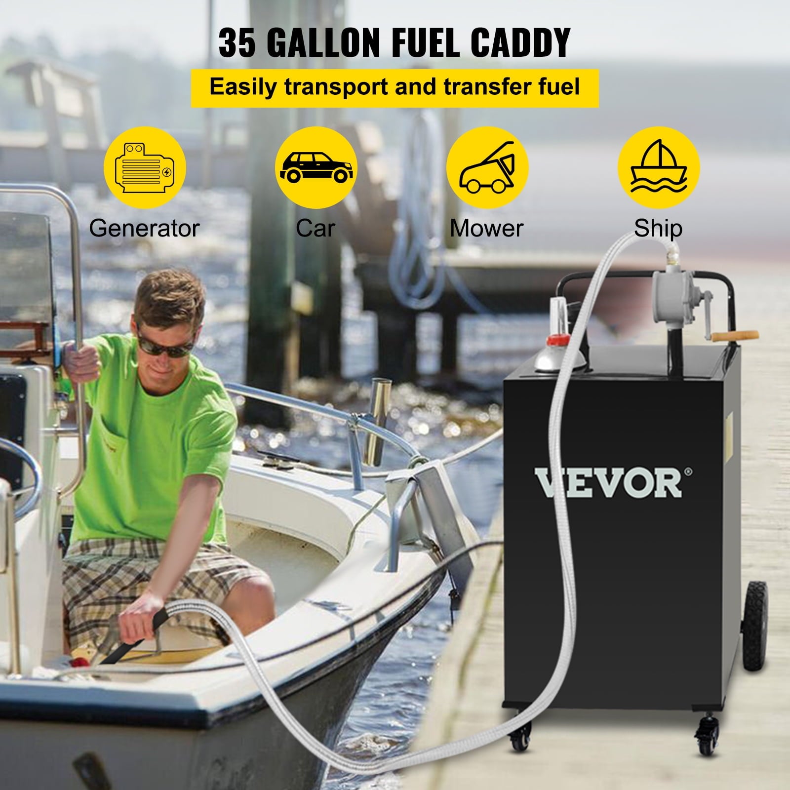 VEVOR 35 Gallon Gas Caddy