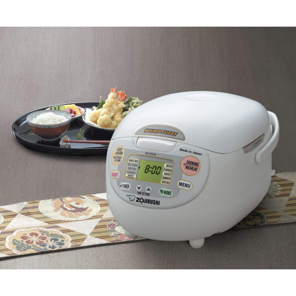 Zojirushi Neuro Fuzzy 5.5-Cup Premium White Rice Cooker with Built-In Timer