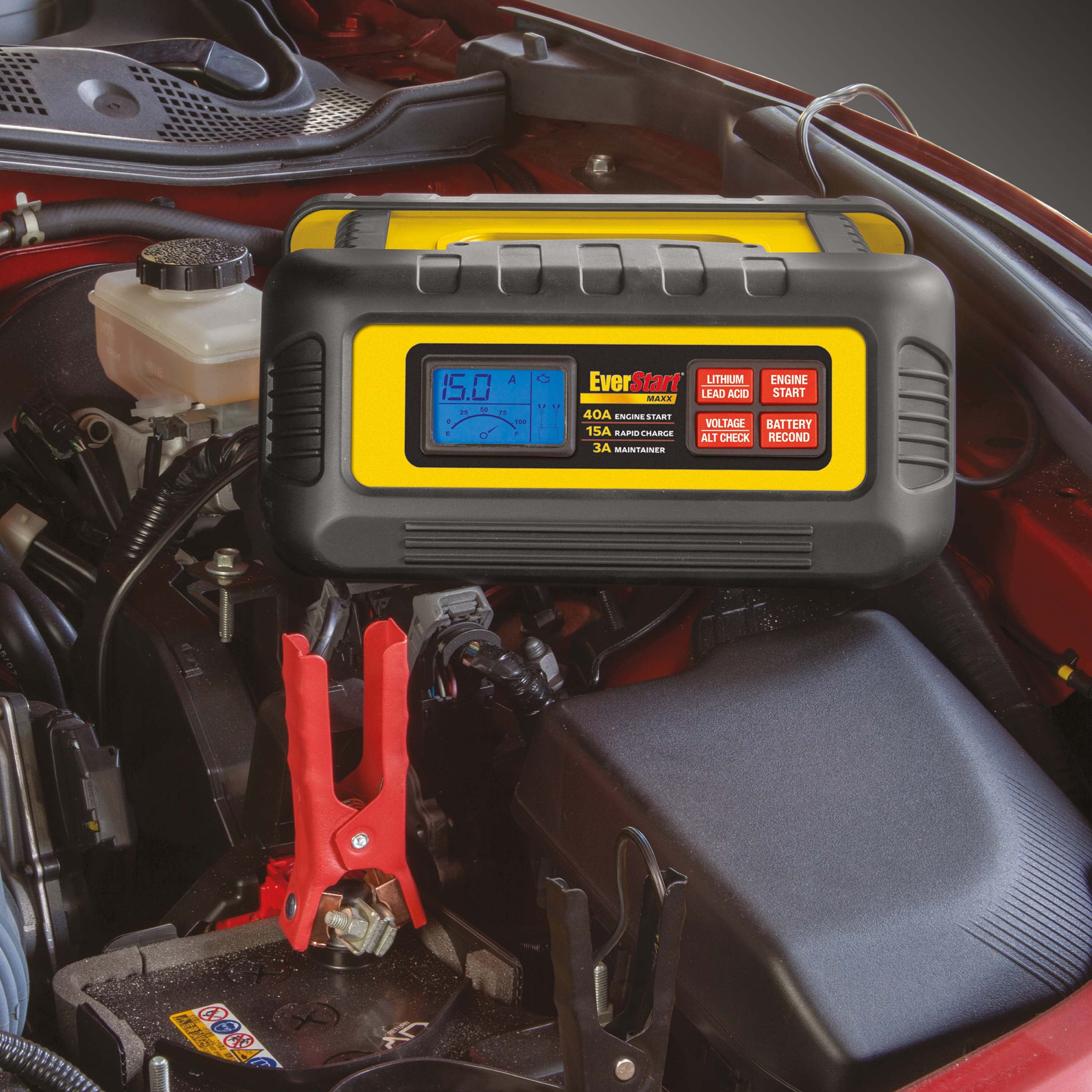 EverStart Maxx 15 Amp Battery Charger and Maintainer with 40 Amp Engine Start (BC40BE)