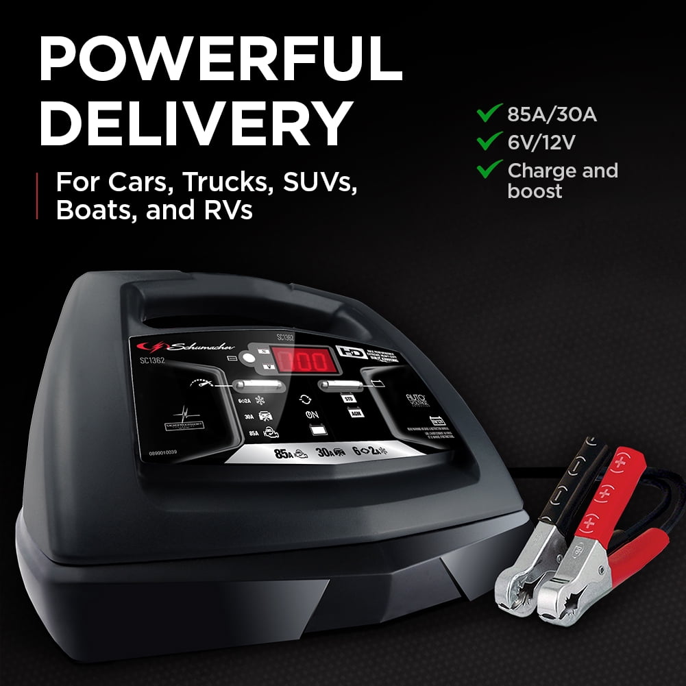 Schumacher Fully Automatic Battery Charger- 85 Amp/30 Amp, 6V/12V