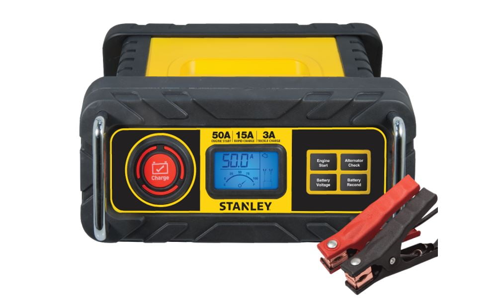 STANLEY 15 Amp Automotive Battery Charger with 50 Amp Engine Start (BC50BS) New