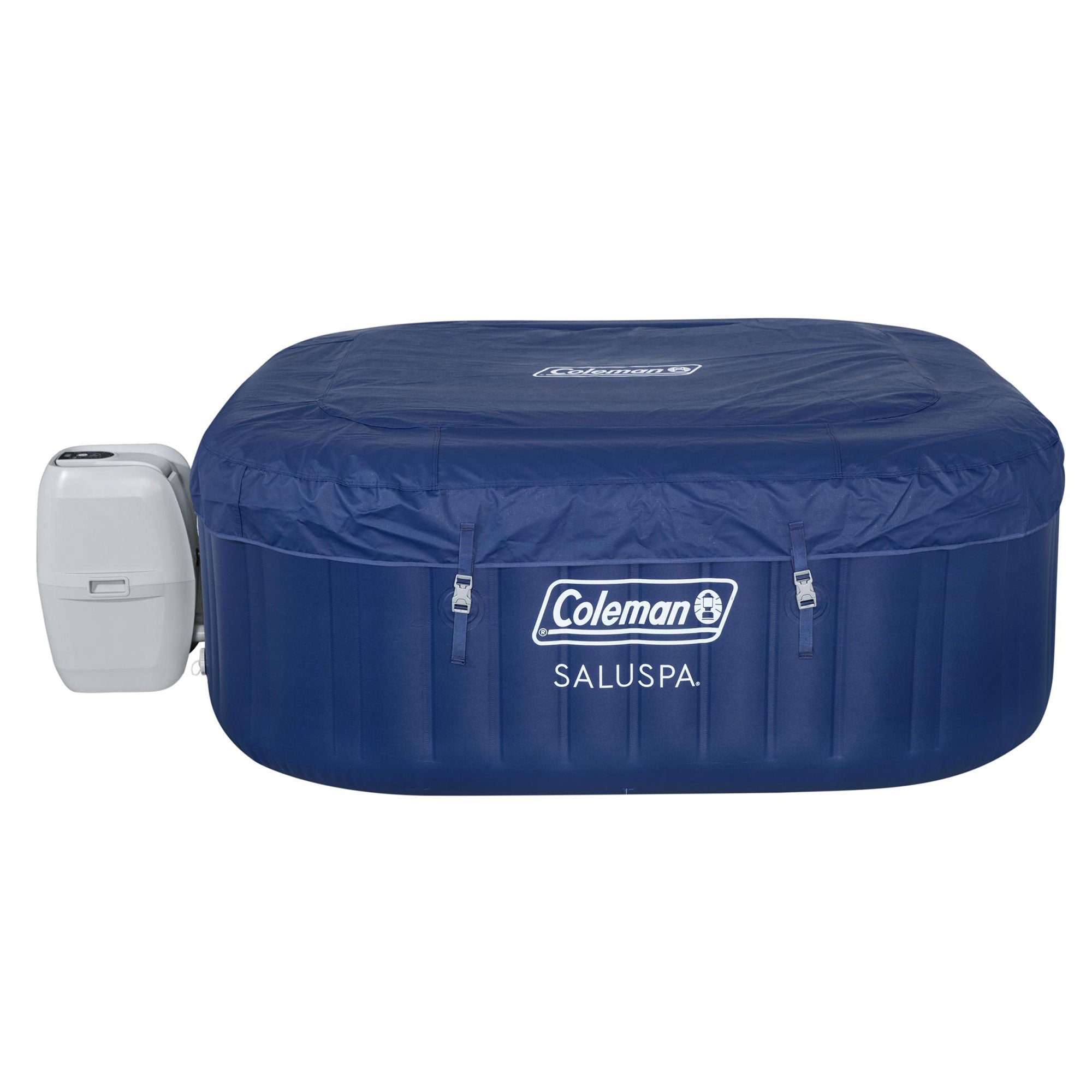 Coleman Atlantis SaluSpa 140 AirJet Square 4-6 Person Inflatable Hot Tub, Blue💝 Last Day For Clearance