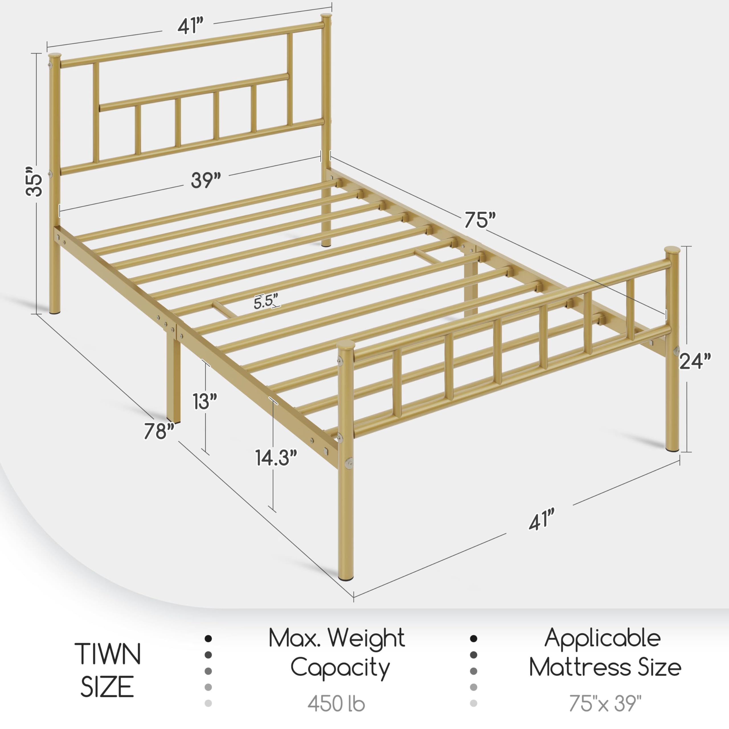 Yaheetech Headboard Footboard Platform Foundation