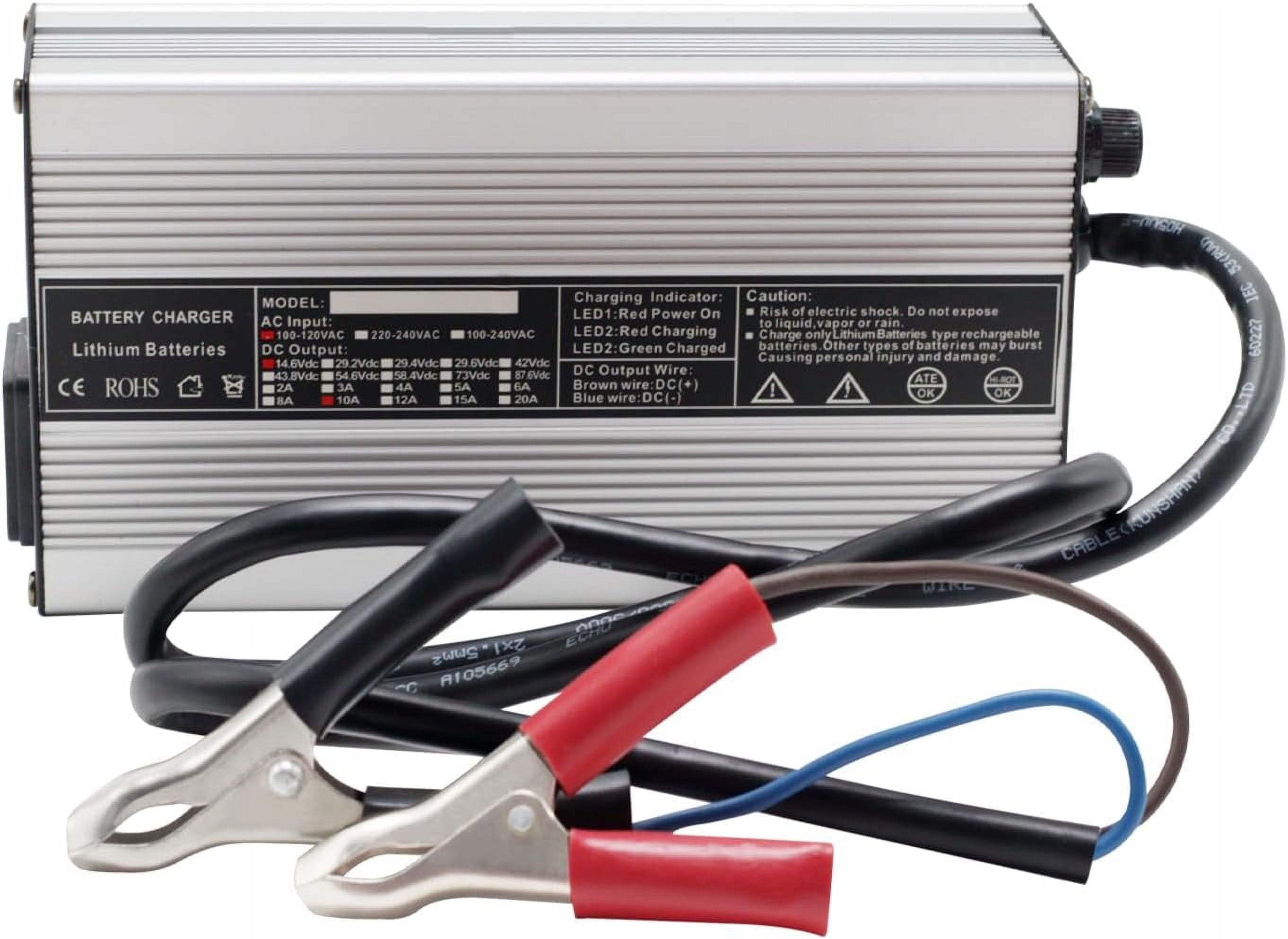 CHINS 12V 10A Lithium Battery Charger 0V Charging Function 14.6V 10A LiFePO4 Battery Charger