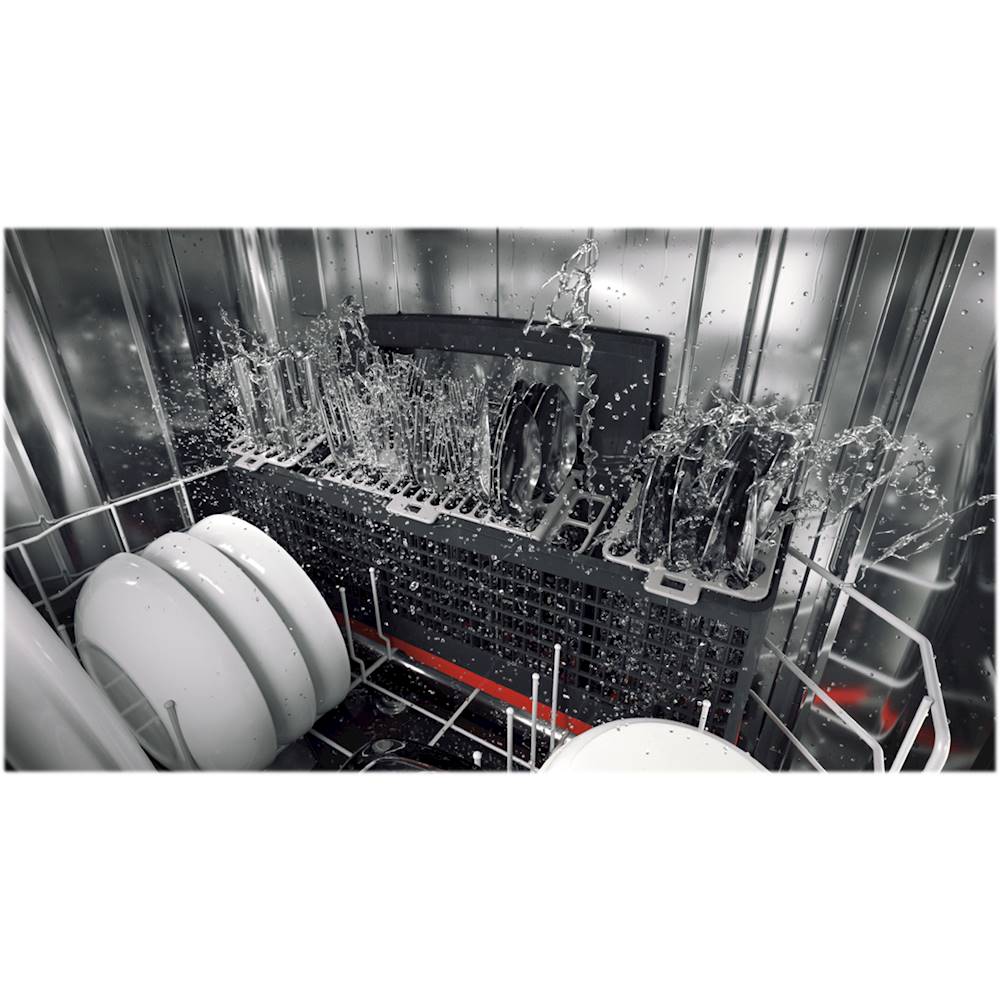 GE Profile - Hidden Control Built-In Dishwasher with Stainless Steel Tub, Fingerprint Resistance, 42 dBA - Stainless steel