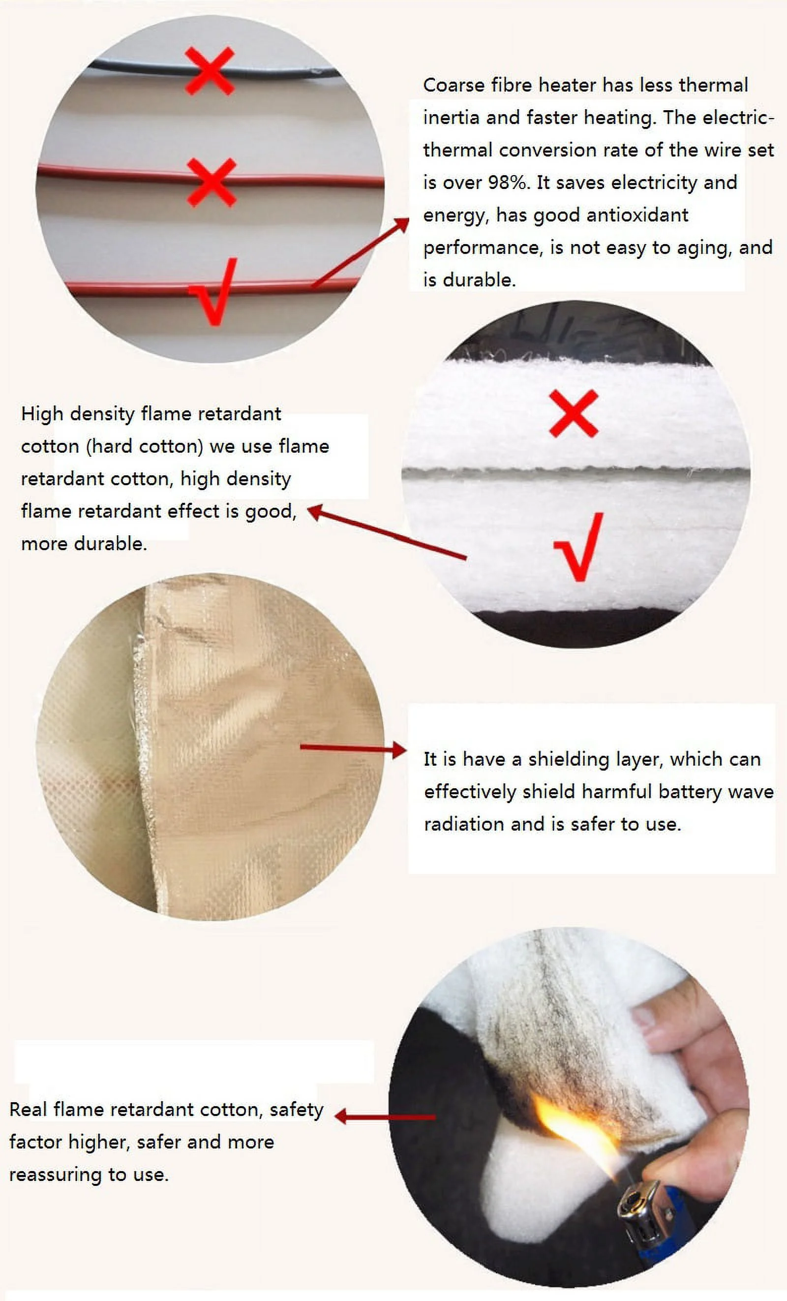 Jade Germanium Tourmaline Electric Infrared Heating Mattress Therapy Massage Pad Relaxation Pain Relief Treatment - Body Health