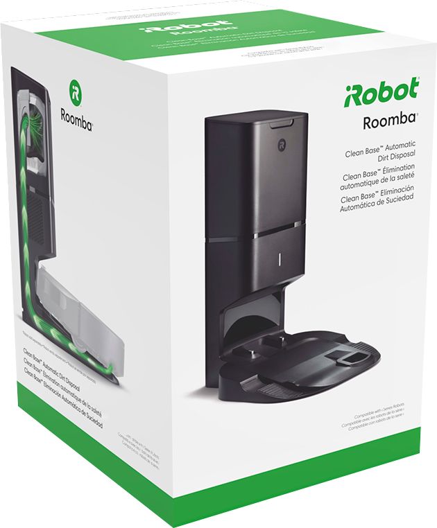 iRobot - Clean Base Automatic Dirt Disposal, Compatible with Roomba i Series Robot Vacuums Only - Charcoal