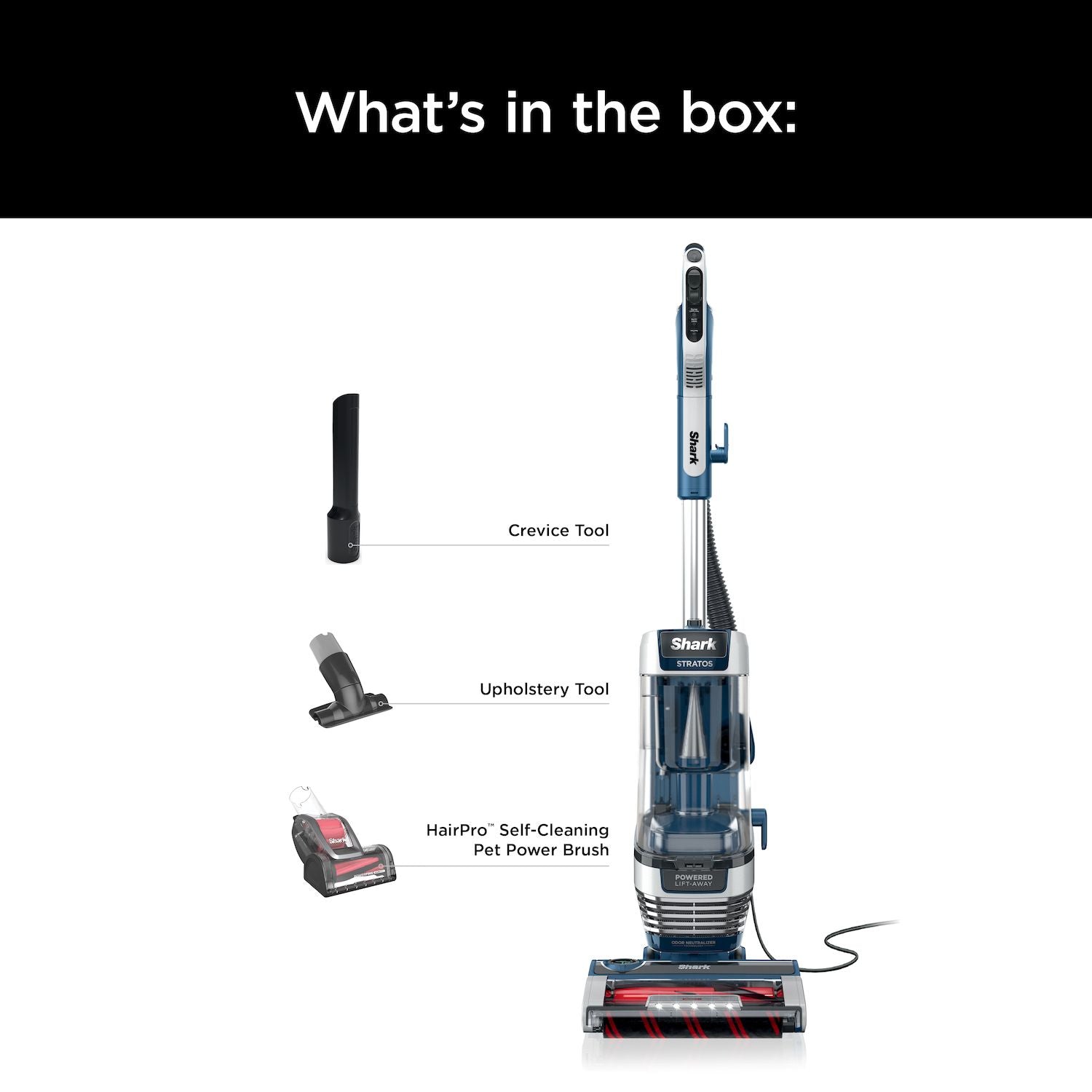 Shark Stratos DuoClean PowerFins HairPro with Self-Cleaning Brushroll Upright Vacuum (AZ3002)