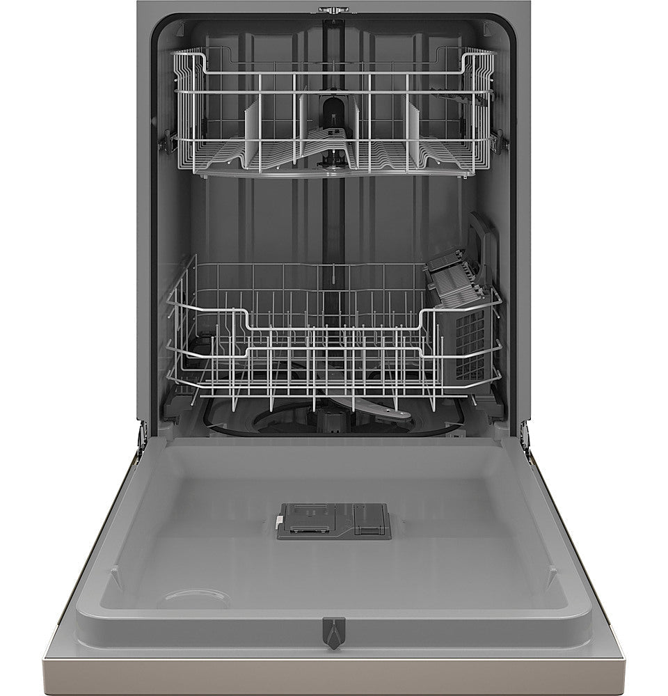 GE - Front Control Built-In Dishwasher, 52 dBA - Slate