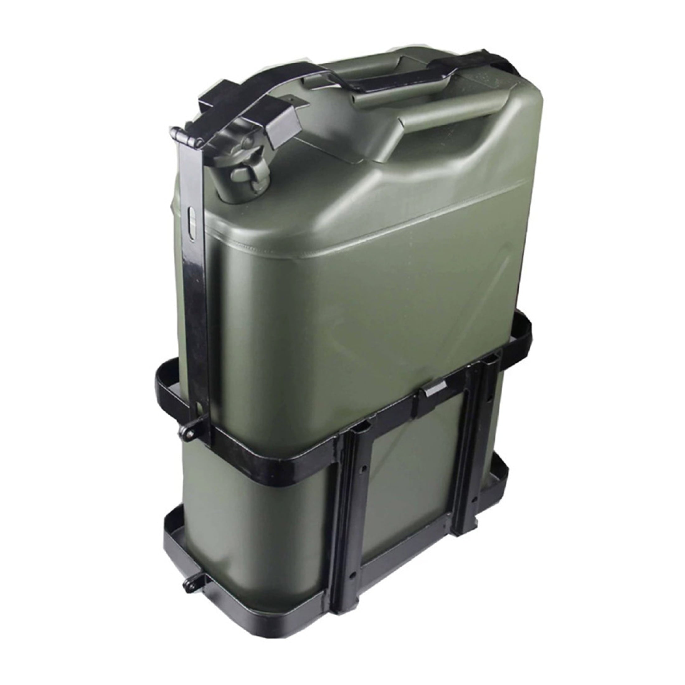 EUBUY Adjustable Metal Jerry Can Holder for 10L/20L Fuel Tank Lockable Fuel Oil Petrol Water Alcohol Container Carrier
