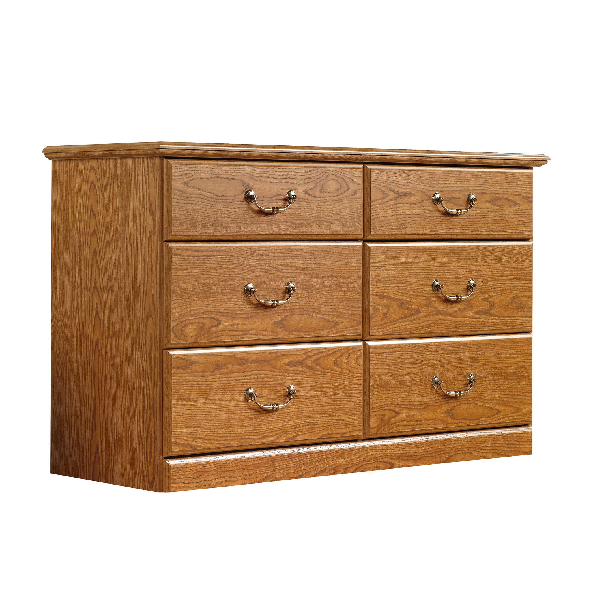 Sauder Orchard Hills 6 Drawer Dresser， Carolina Oak finish
