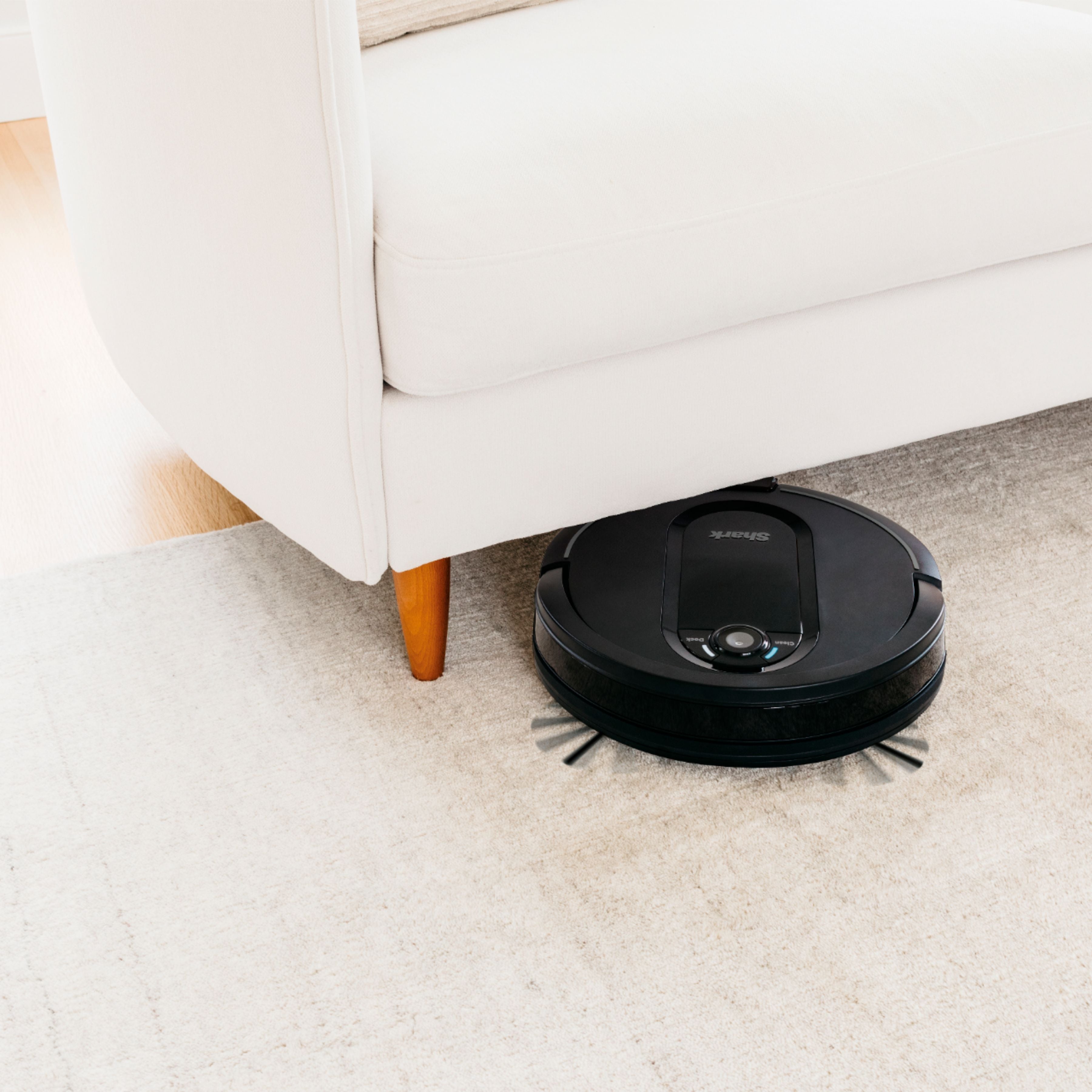 Shark - IQ Robot Self-Empty XL RV1001AE, Wi-Fi Connected, Robot Vacuum with Self-Cleaning Brushroll - Black