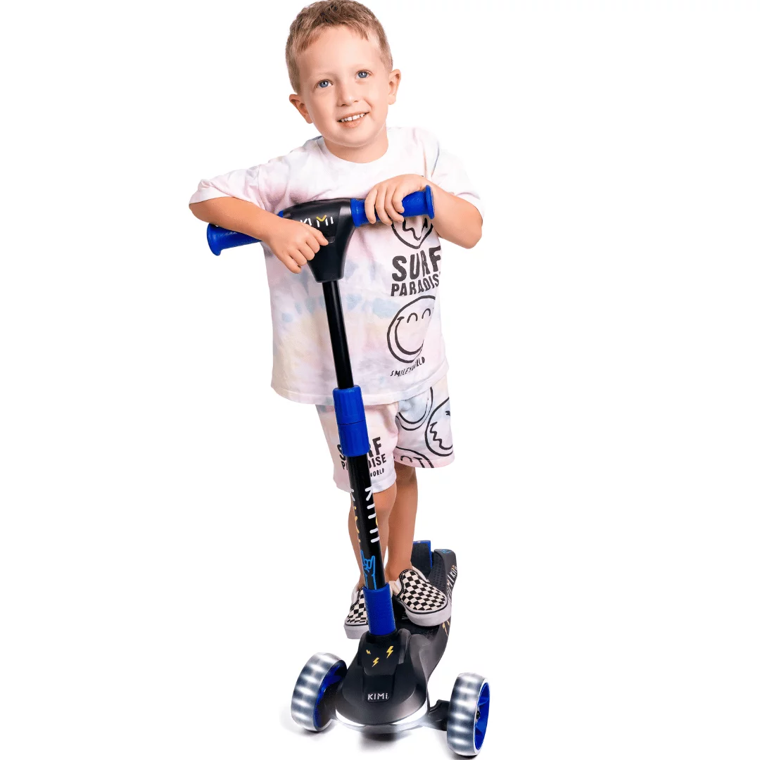 KIMI Kids Toddlers 3-Wheel Electric Scooter, Adjustable, TSA Approved, Ages 2-9, 5MPH, Lights, 10 Miles Range + Charger