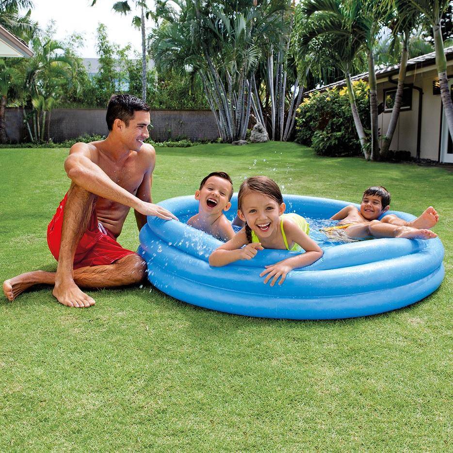 Intex 4.8 ft. Inflatable Crystal Kiddie Pool
