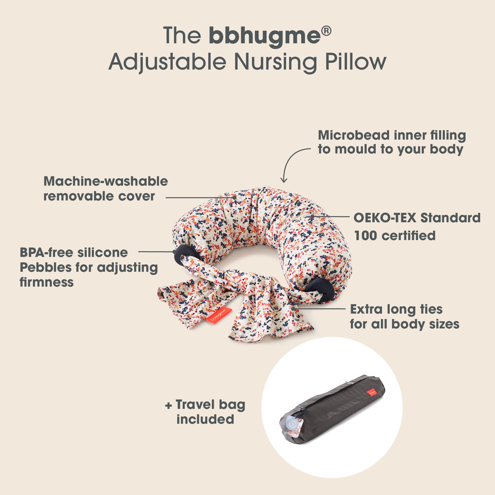 bbhugme Adjustable Nursing Pillow Breastfeeding