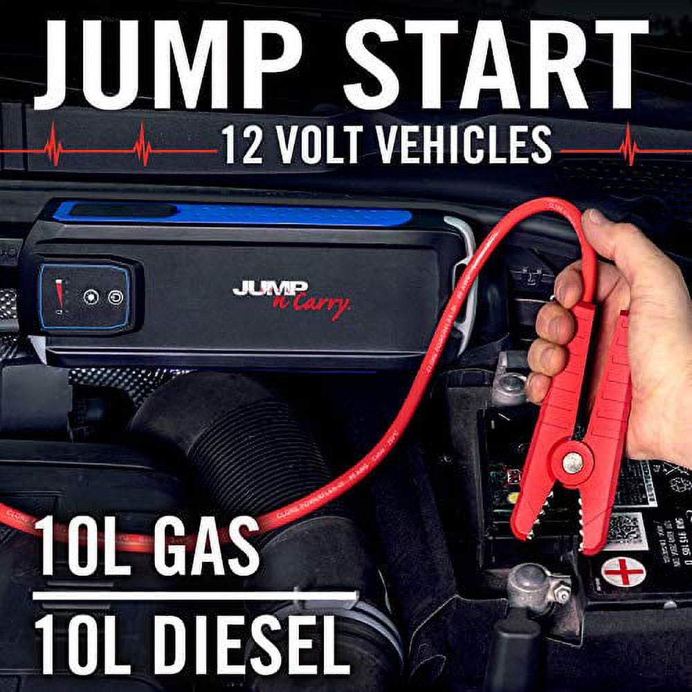 Jump-N-Carry KKC-JNC345 12V Lithium Jump Starter with 2 USB Ports & LED Flashlight