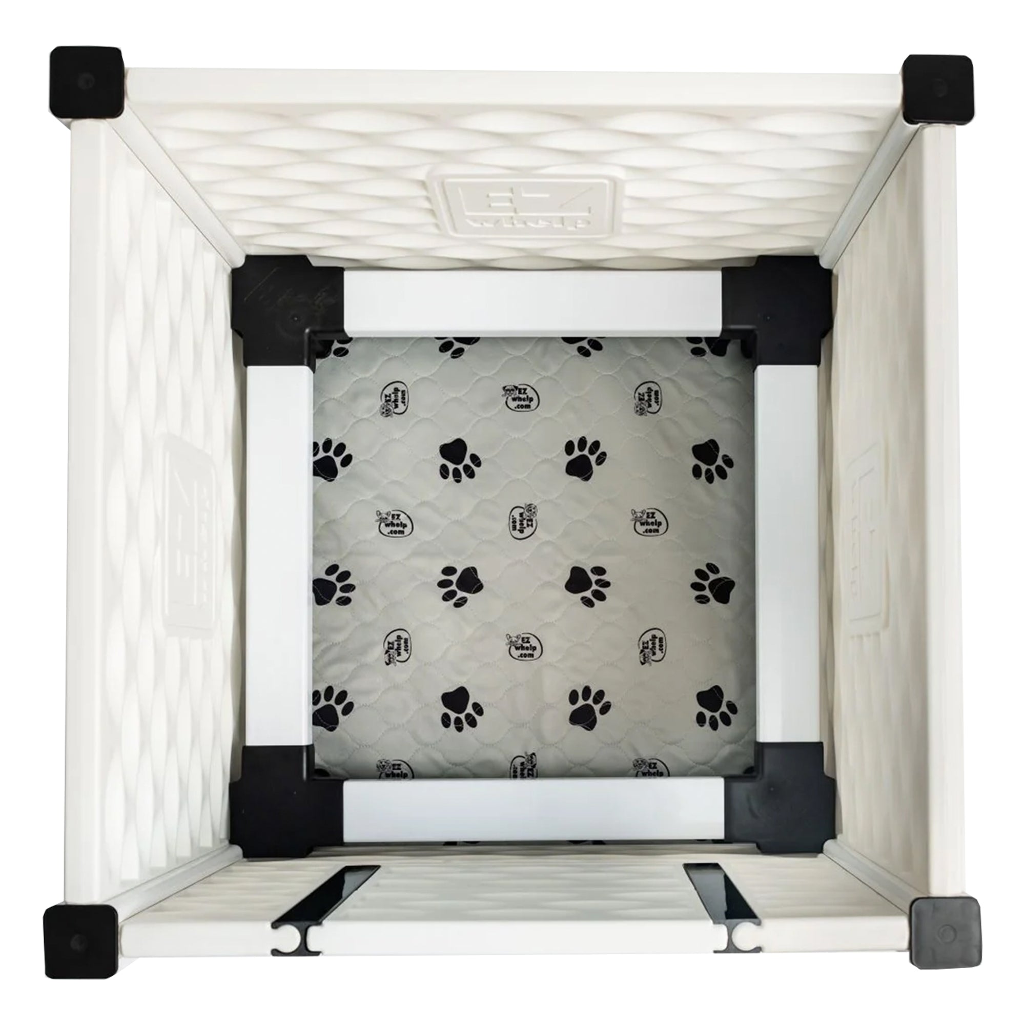 EZclassic 48 x48 Puppy Dog Whelping Box Playpen w/Rails & Liner, Gray(Open Box)