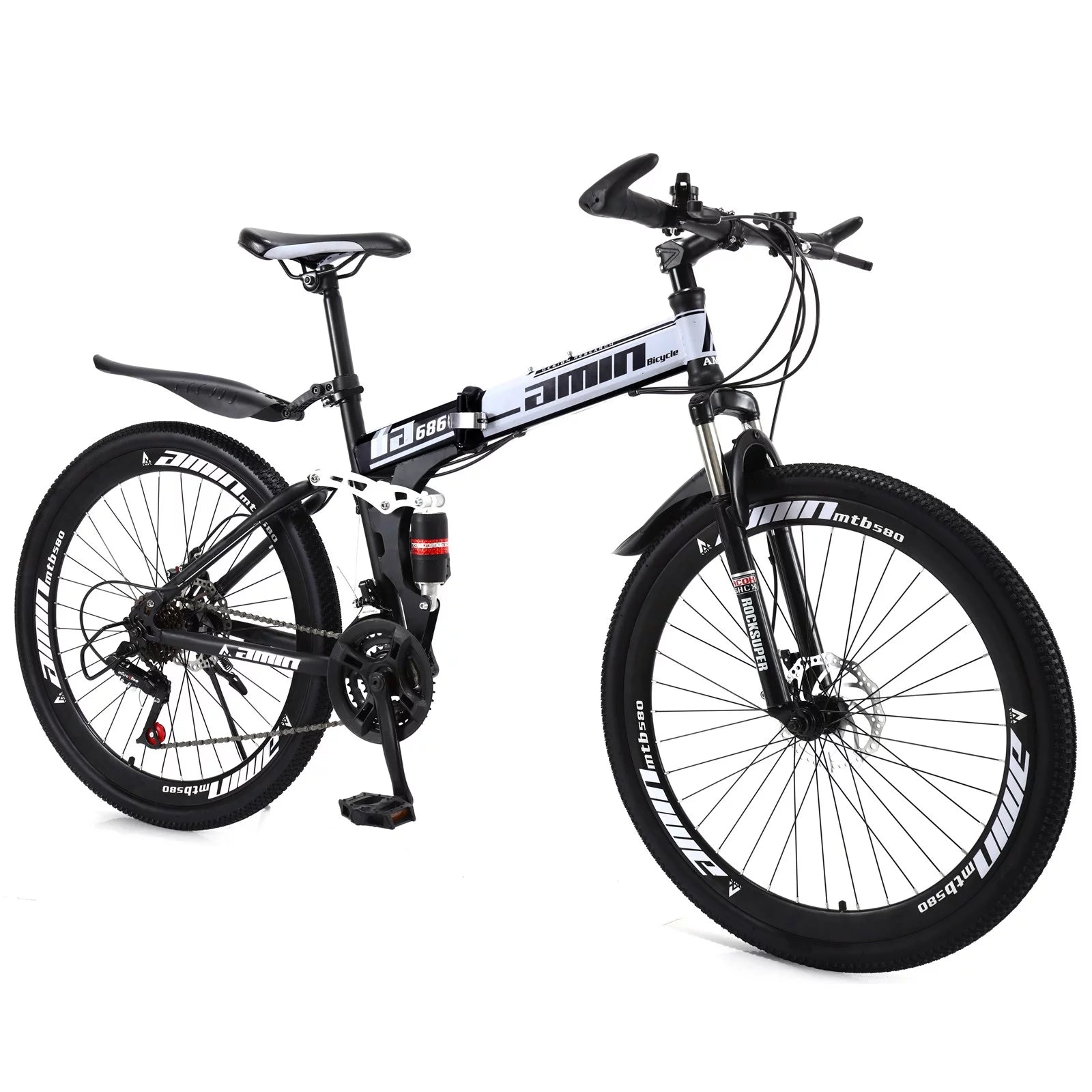 Unisex Adult Mountain Bike Full Suspension 26
