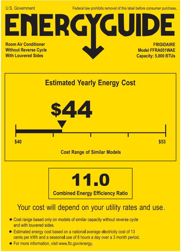 Frigidaire FFRA051WA1 Window Air Conditioner with 5000 Cooling BTU in White