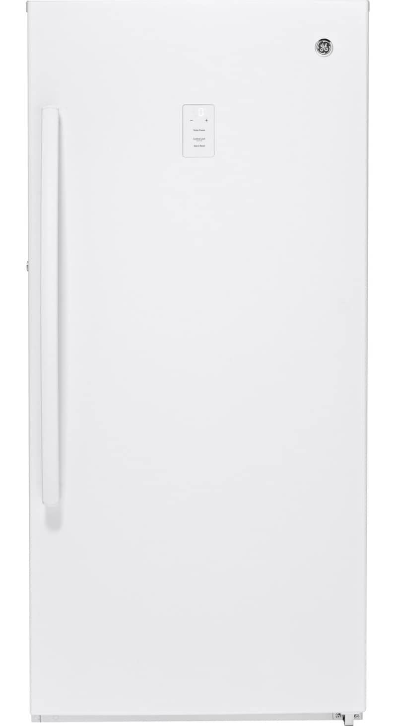 GE 14.1 Cu. Ft. White Garage Ready Frost-Free Upright Freezer