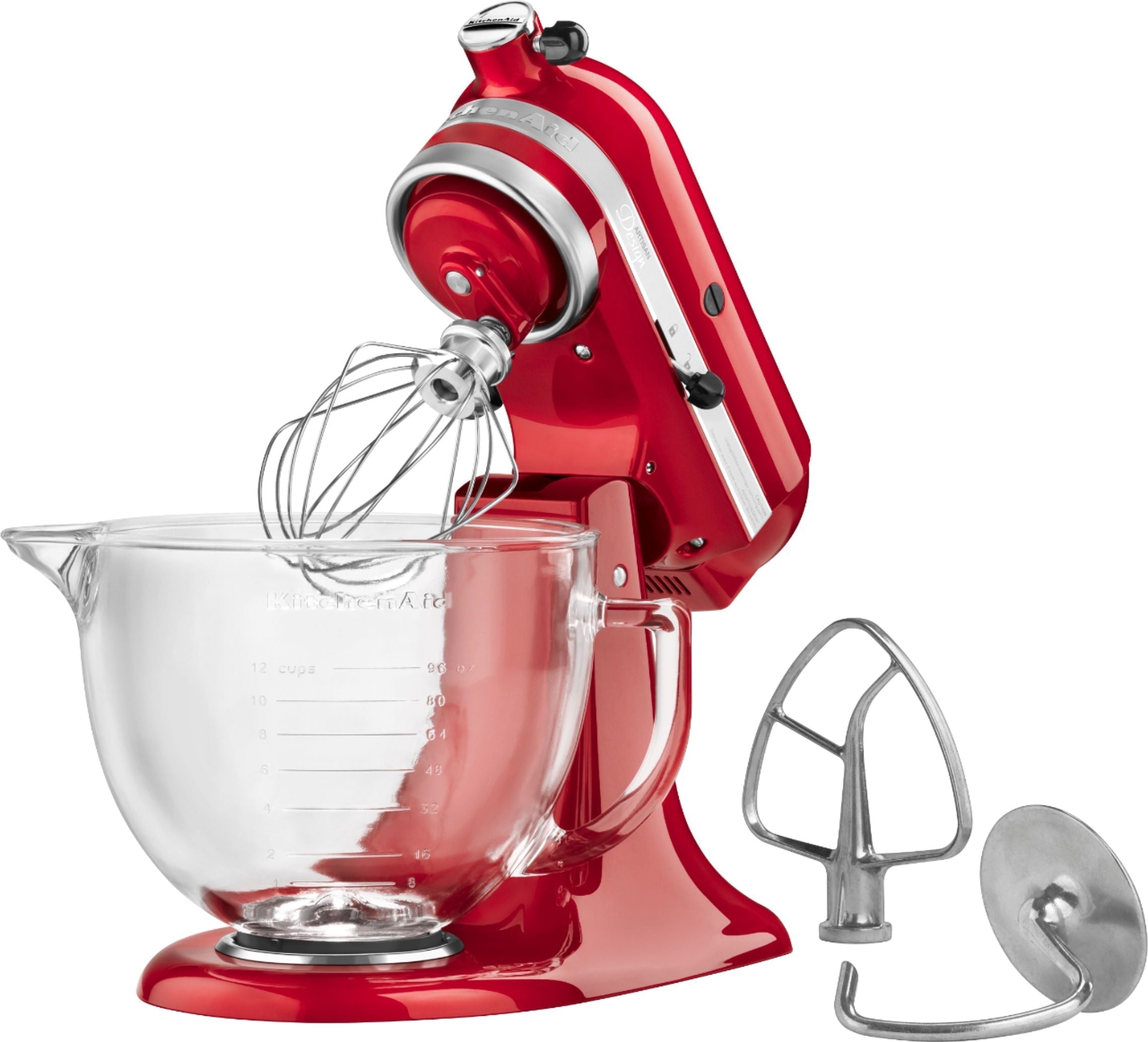 KitchenAid - KSM155GBCA Artisan Design Tilt-Head Stand Mixer - Candy Apple Red