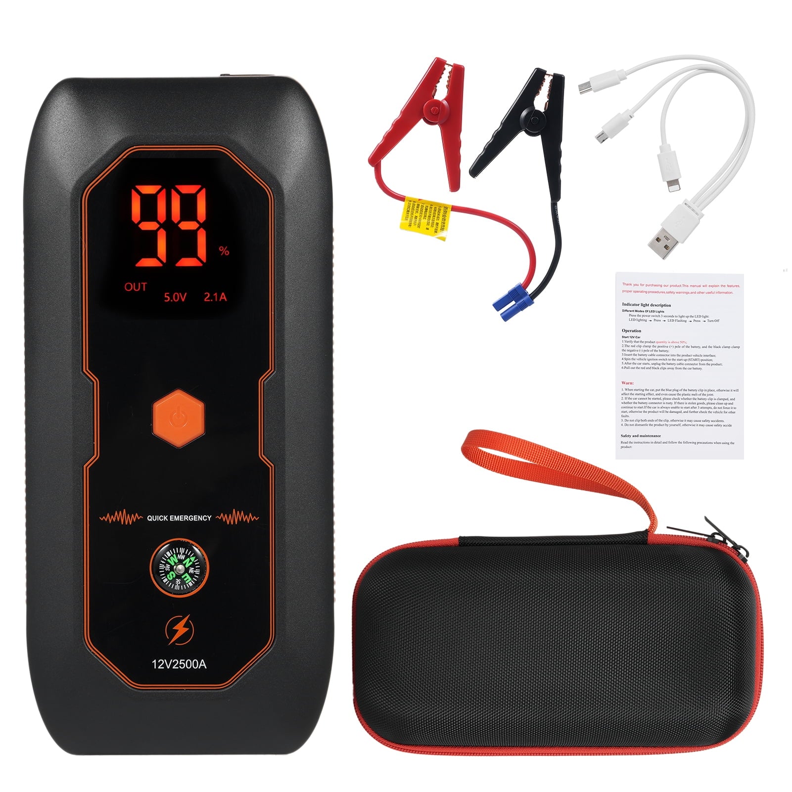 Lepmerk Emergency supply,Supplyauto Portable Car Jump 600a Peak Current 8000mah Supply Portable 12v Supply Car Auto Portable Jump With 600a Situations And Adventures Dn18bank