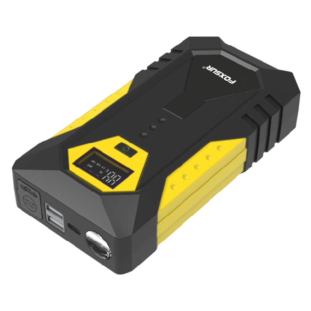 FOXSUR Electric inflator,Dual USB Output Diesels LED Dual 6.0L or 5.0L Battery Power (Up Peaks Battery Power (Up 6.0L or 600A Peaks Battery Jump 600A Peaks Power (Up 6.0L 5.0L Diesels LED inflator