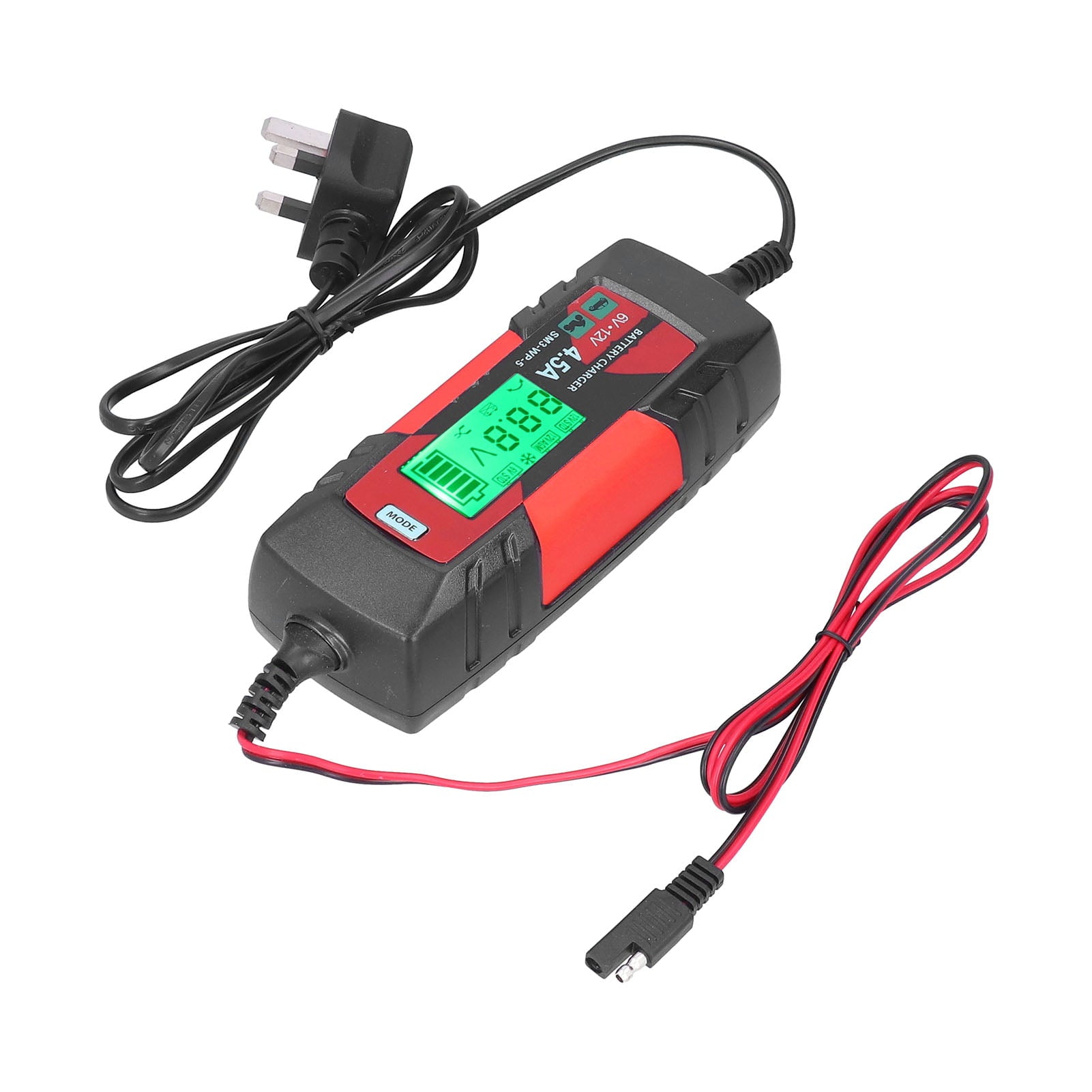 2024 6V 12V Car Battery Charger Intelligent Automatic Batteries Maintainer with LCD Display SM3?WP?5UK Plug 220?240V