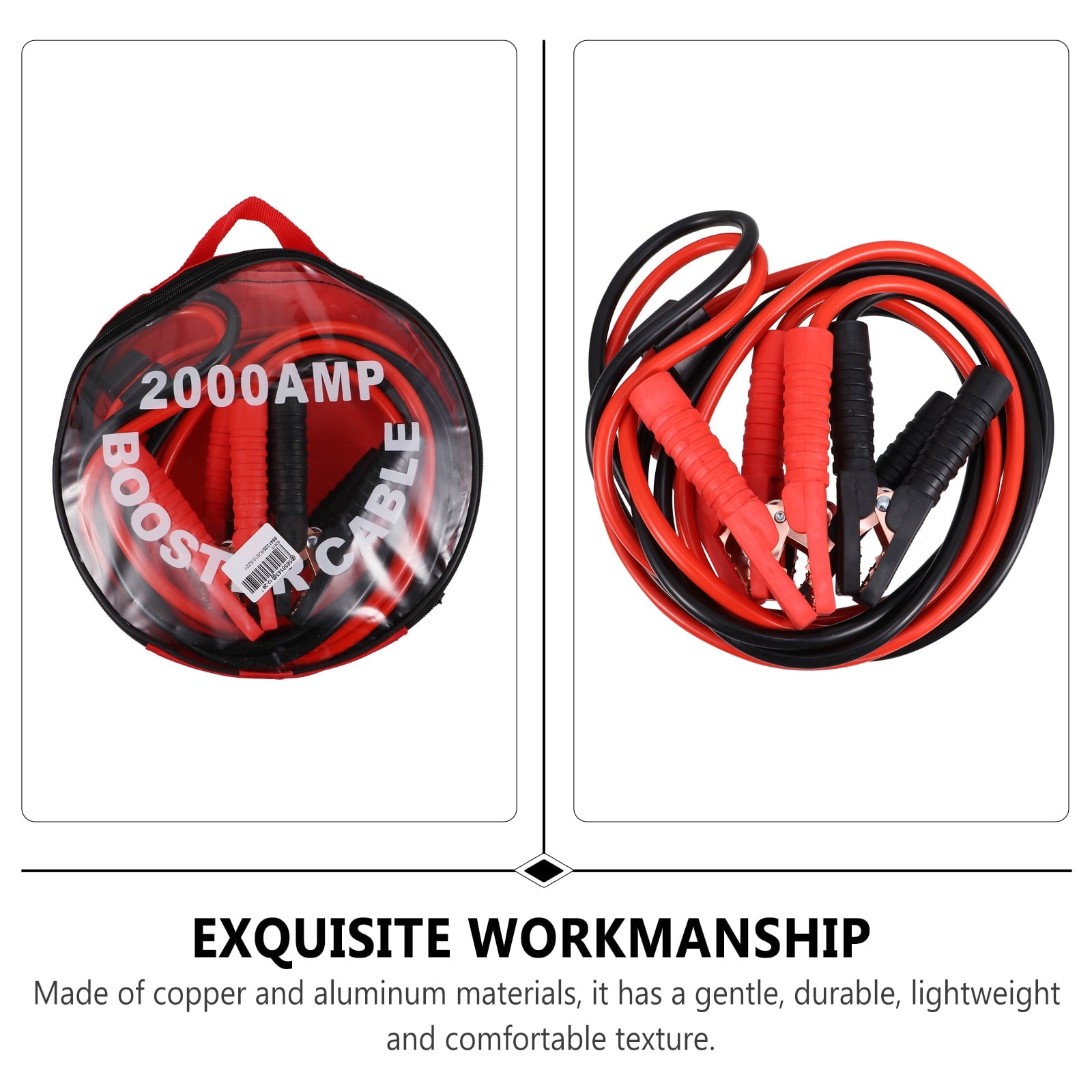 3 M Car Emergency Cable Power Wire Charger Auto Battery Jumper Cables with Connect Plug Booster Copper