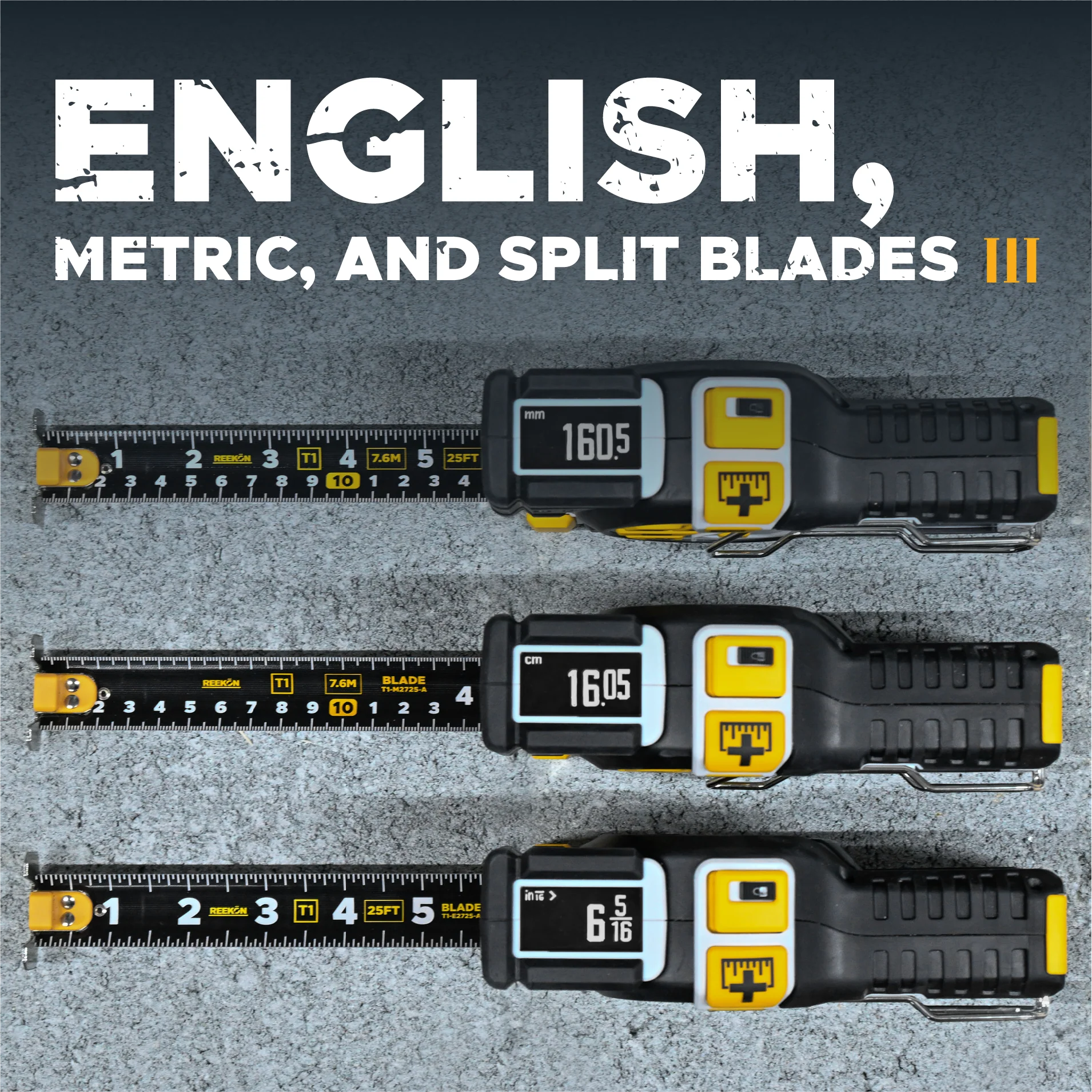 Hot Sale Metric T1 Tomahawk Digital Tape Measure