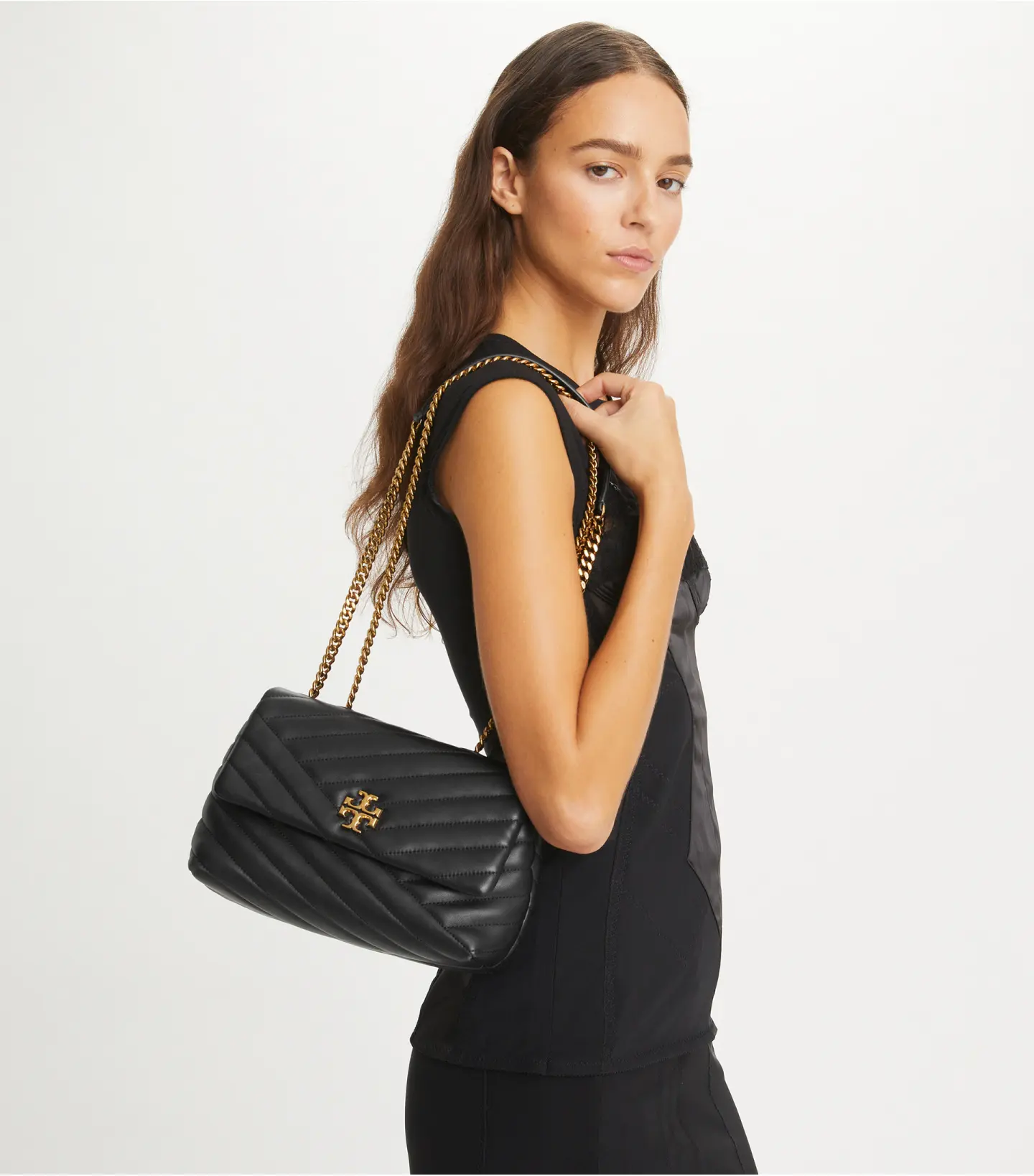 Women handbag 90452 90466 Kira Chevron Convertible Shoulder Bag