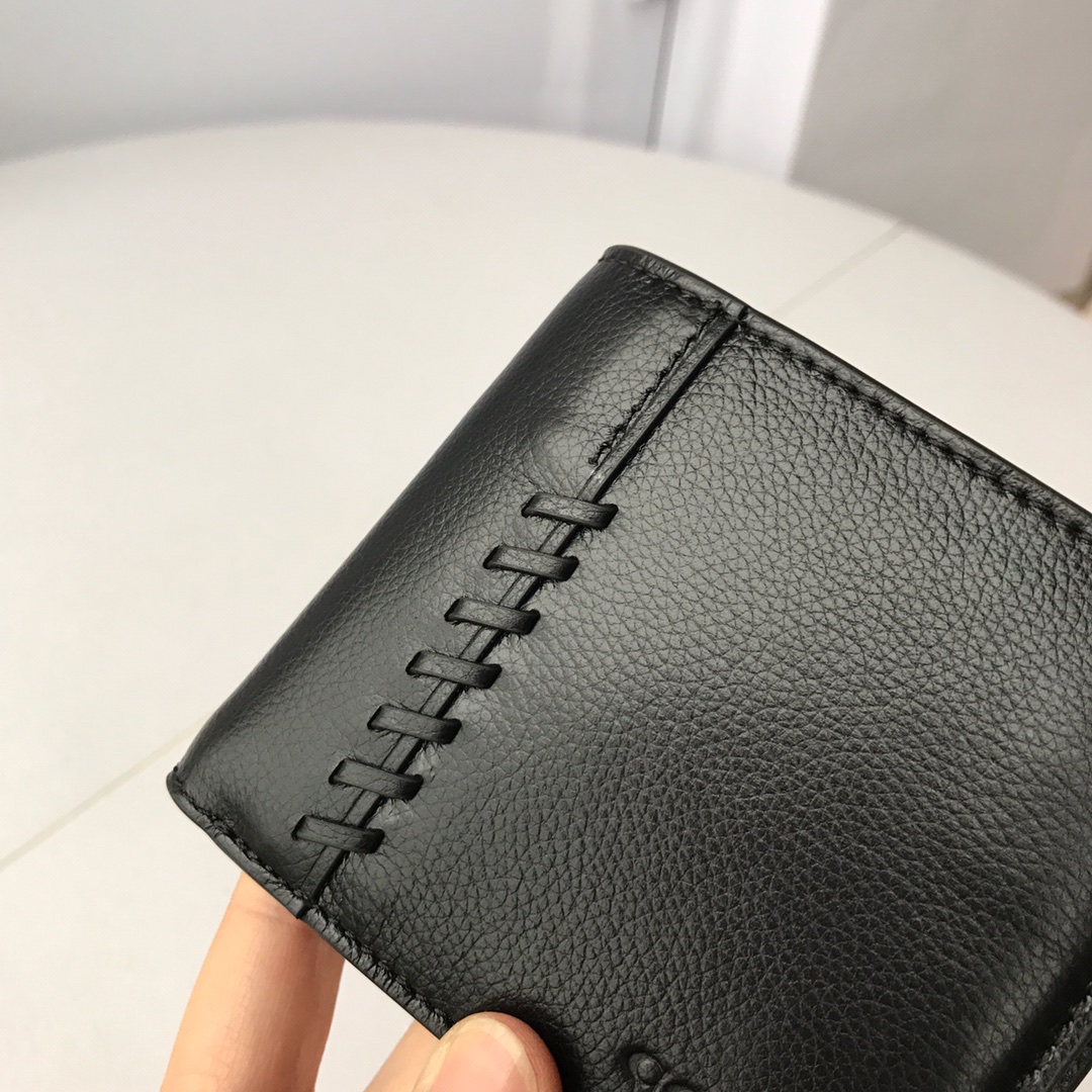 Men Handbag 21371 BASEBALL STITCH Compact ID Wallet