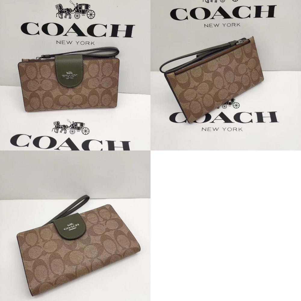Women Handbag C2874 C4607 C2873 C3722 C3371 C2869 C8729 C8676 CC869 C4182 Tech Phone Wallet Women Long Fold Zip Purse Wristlet