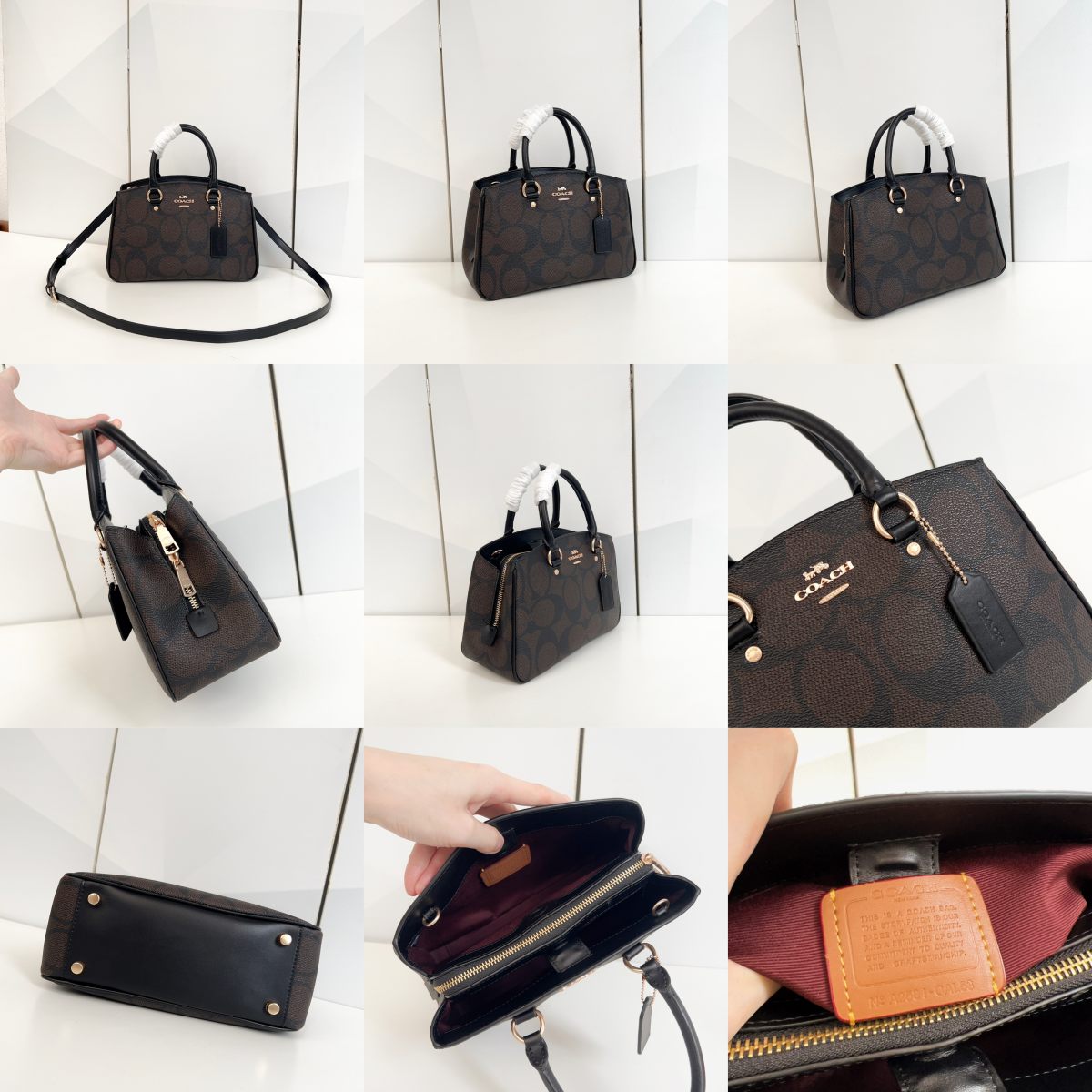 Women Handbag CAL53 Savannah Small Carryall Bag In Signature Canvas Satchel Sling Bag