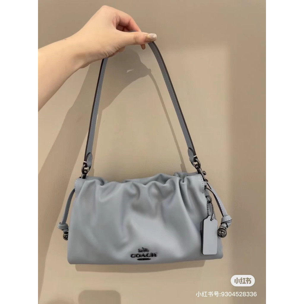 CT763 CV529 Faye Drawstring Shoulder Ruching Women Handbag Crossbody Sling Bag
