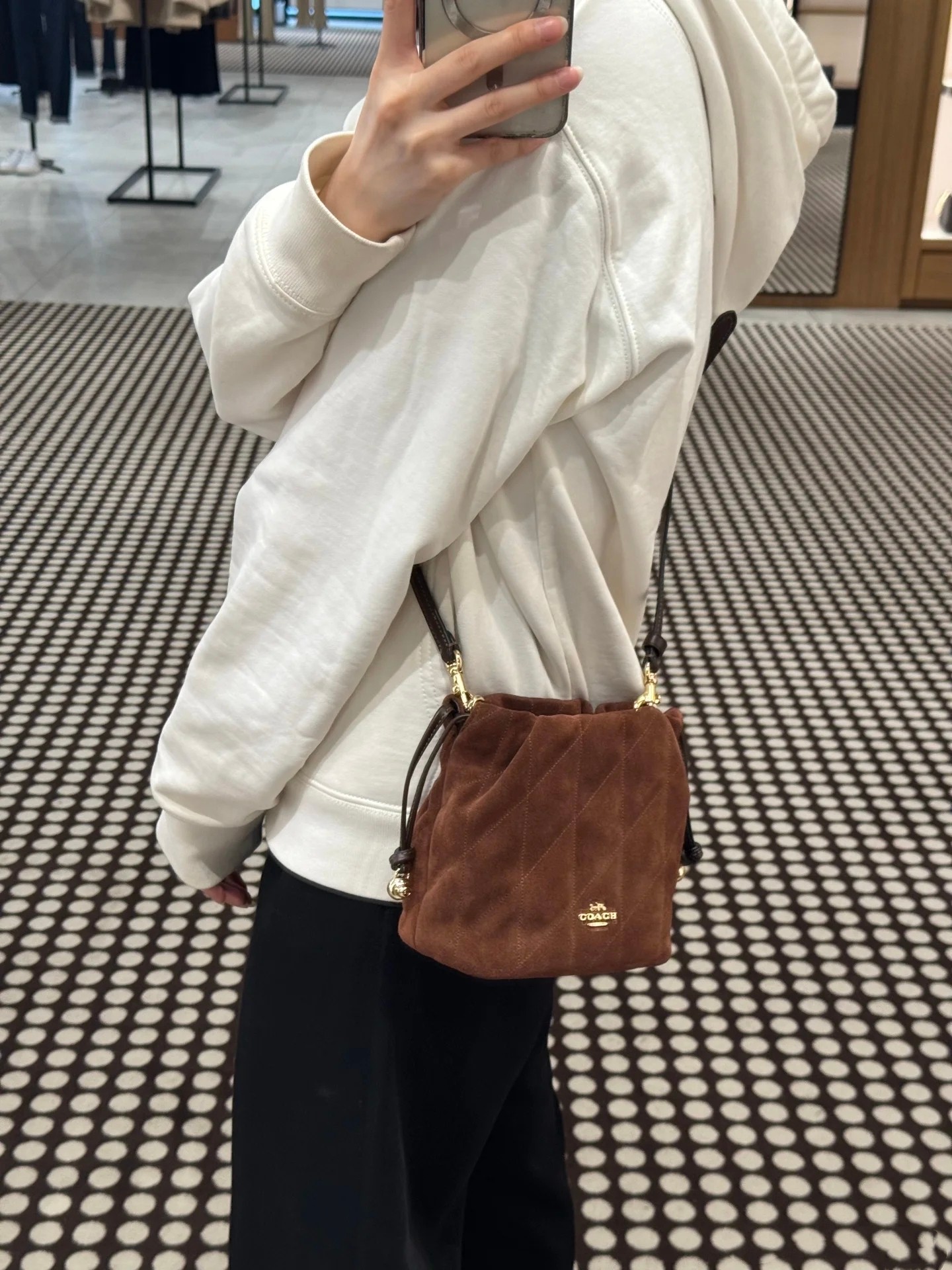 Women Handbag CDB67  CDB69  CDC42 Faye Mini Drawstring Bag With Quilting Bucket Shoulder Sling Chain Bag