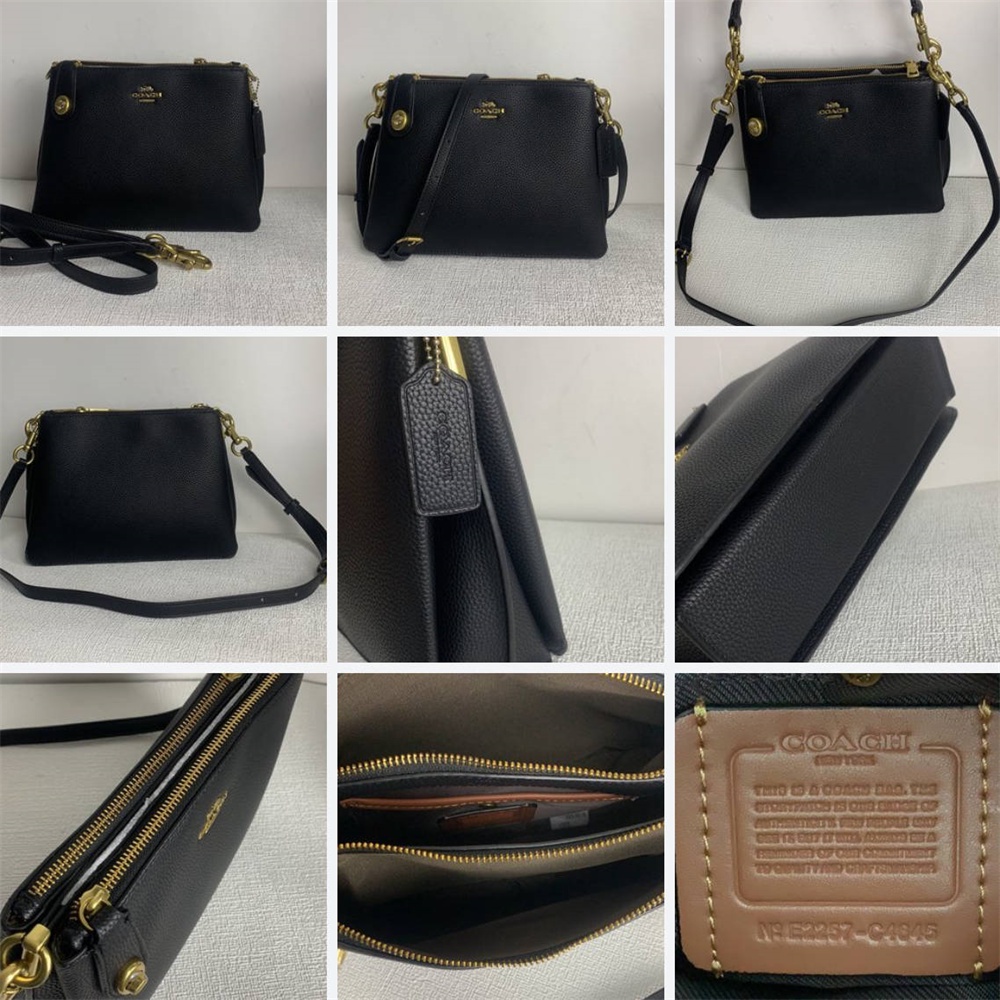C0696 C4645 C0698 Double Zip Shoulder Women Crossbody Sling Messenger Bag