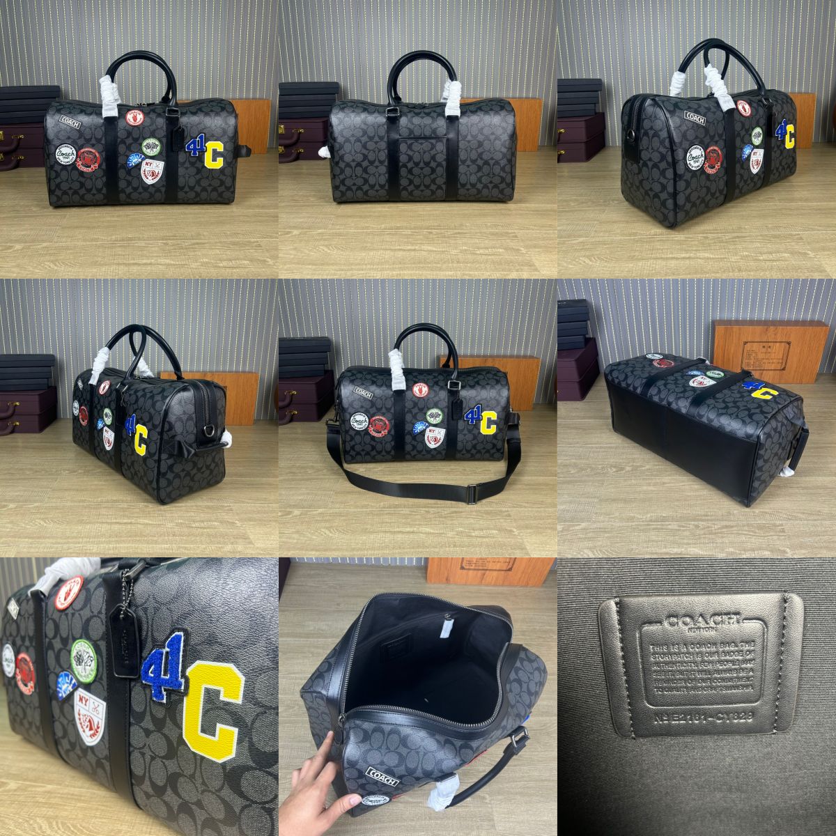 C5305  CE553  CV958 CY829 Compass 45 In Signature Canvas Patch Travel Bag