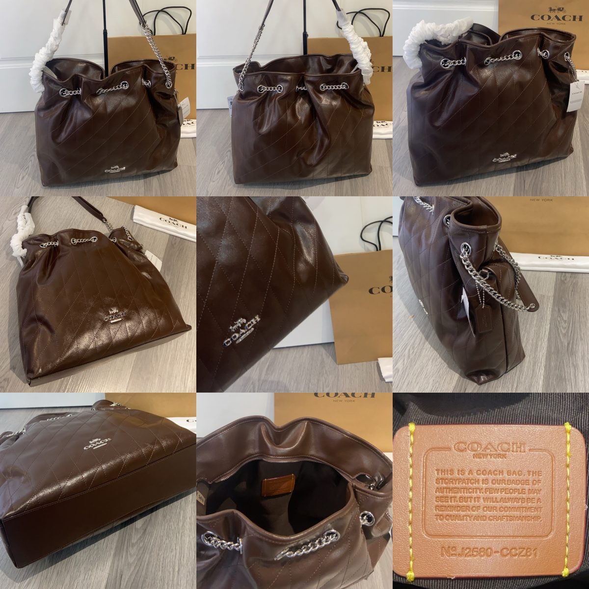 Women Handbag CCZ81 Evelyn Large Chain Shoulder Bag With Quilting