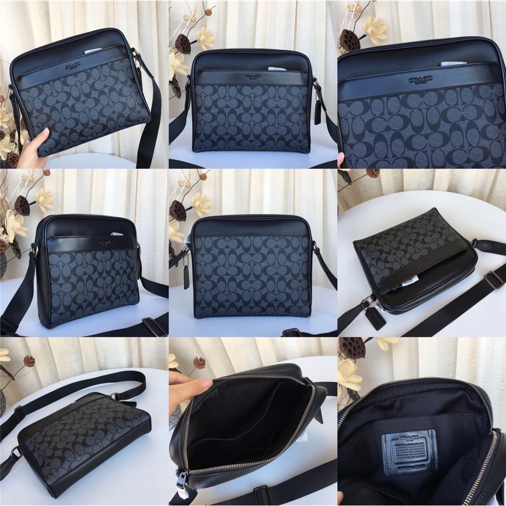 Coach F24876 F28456 F28455 F26079 Charles Camera Signature Leather Men Crossbody Sling Messenger Bag