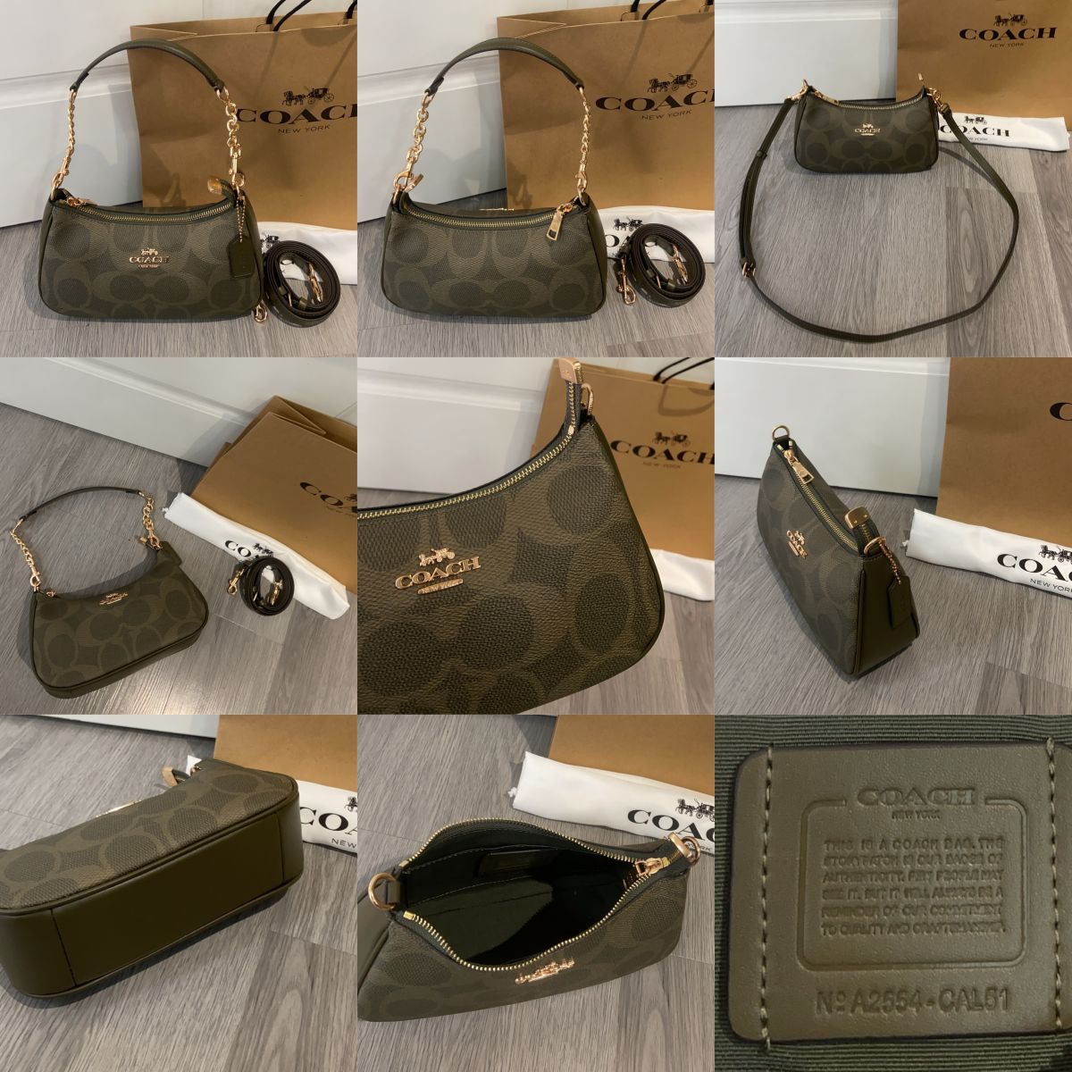 Women handbag CAL51 Teri In Signature Canvas sling chain Shoulder Bag