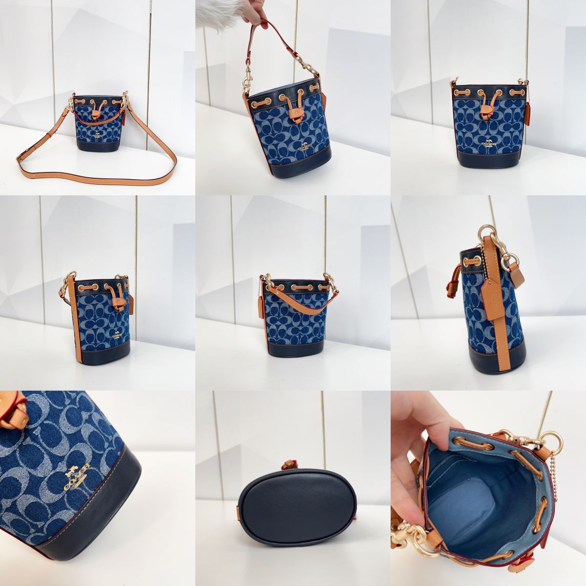 Women Handbag CW299 CY740 CR145 CT863 Mini Dempsey Shoulder Sling Bucket Bag