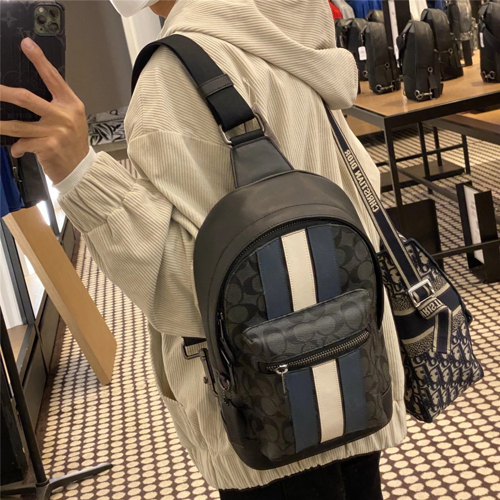 Tinyhead 2853 2999 2540 3180 West Pack Signature Canvas Men Crossbody Chest Backpack Bag